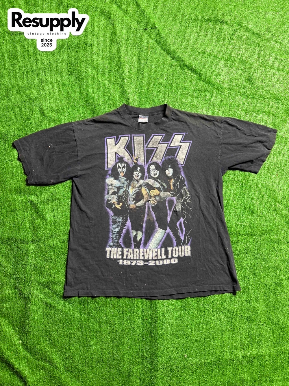 All Sport KISS "The Farewell Tour" 1973-2000 Black Tee Men’s Size XL